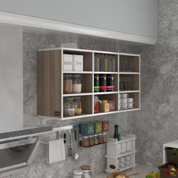 Kenzlife hazır mutfak hortus22 crd 060*120*22 banyo dolabı raflı kapaksız arkalıklı - Image 1