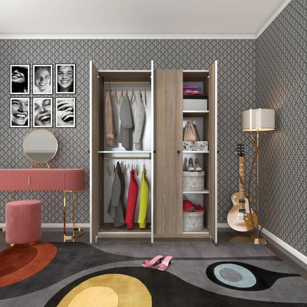 Kenzlife gardırop 4 kapılı kapaklı devetabanı crd 173*120*42 gardolap dolap ofis - Image 1