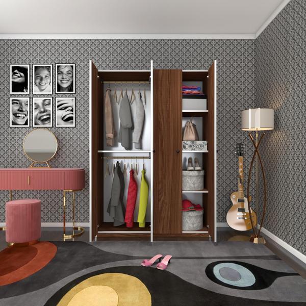 Kenzlife gardırop 4 kapılı kapaklı devetabanı cvz 173*120*42 gardolap dolap ofis - Image 1