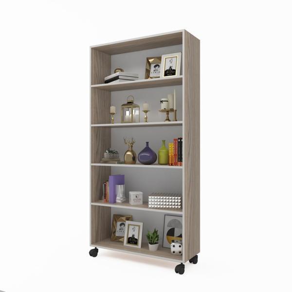 Kenzlife kitaplık beril 168*090*020 crd tekerlekli mutfak dolabı banyo ofis ayakkabılık kiler - Image 1