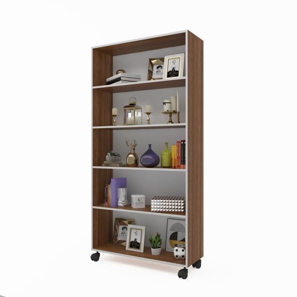 Kenzlife kitaplık beril 168*090*020 cvz tekerlekli mutfak dolabı banyo ofis ayakkabılık kiler - Image 1