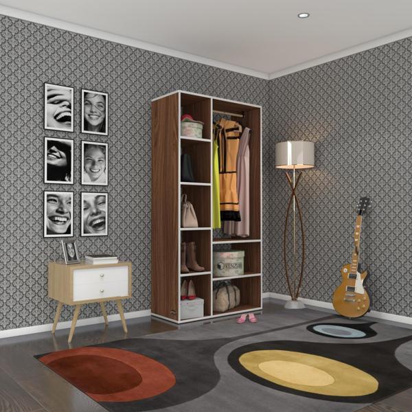 Kenzlife giysi dolabı hüsamettin 180*090*40 cvz gardırop - Image 1