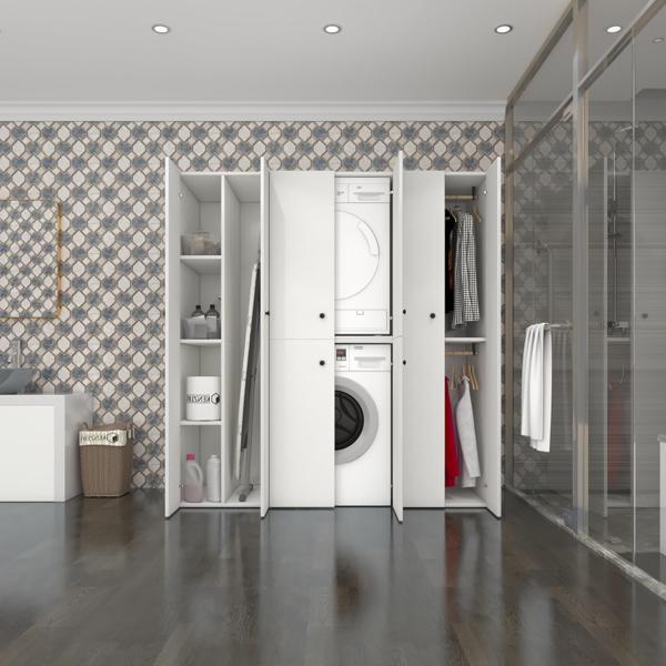 Kenzlife çamaşır-kurutma makinesi dolabı ve giysi dolabı suyuti sol byz 180*170*60  banyo - Image 1