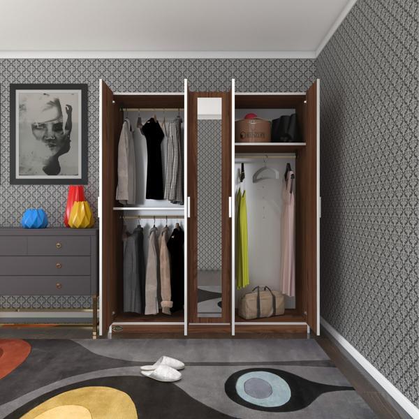 Kenzlife gardırop 5 kapaklı kapılı 150 lilyum cvz aynalı gardolap dolap - Image 1
