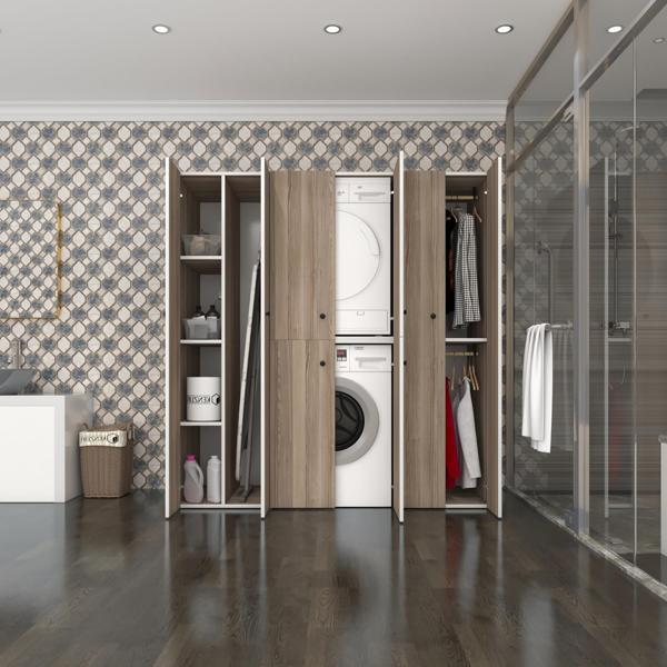 Kenzlife çamaşır-kurutma makinesi dolabı ve giysi dolabı suyuti sol crd 180*170*60  banyo - Image 1