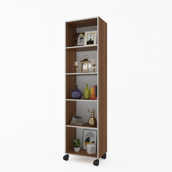 Kenzlife kitaplık beril 188*060*020 cvz tekerlekli mutfak dolabı banyo ofis ayakkabılık kiler - Image 1