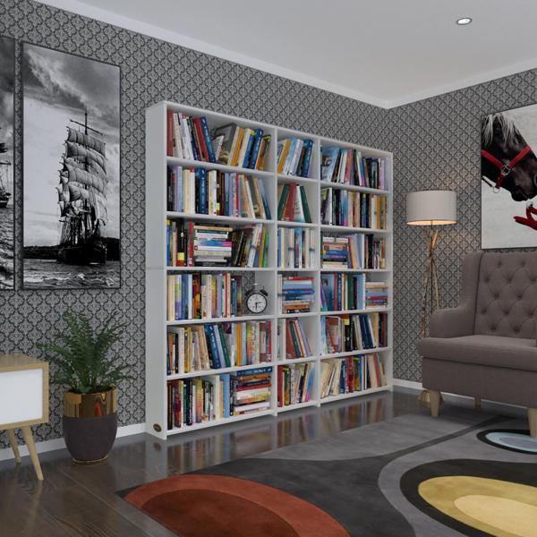 Kenzlife kitaplık süper ga 180*200*19 byz 6 katlı 3 bölme çift bölme opsiyonlu ofis mutfak banyo dolabı arkalıksız - Image 1