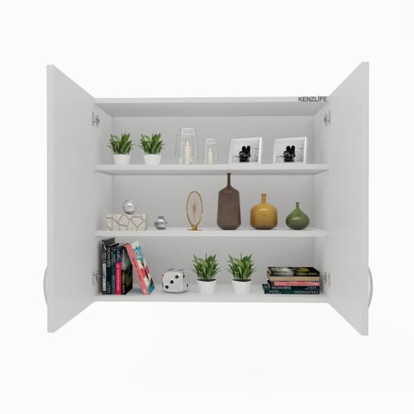 Kenzlife mutfak dolabı idil  090.090.32 byz 2 raflı kapaklı  ofis banyo kiler evrak kitaplık - Image 1