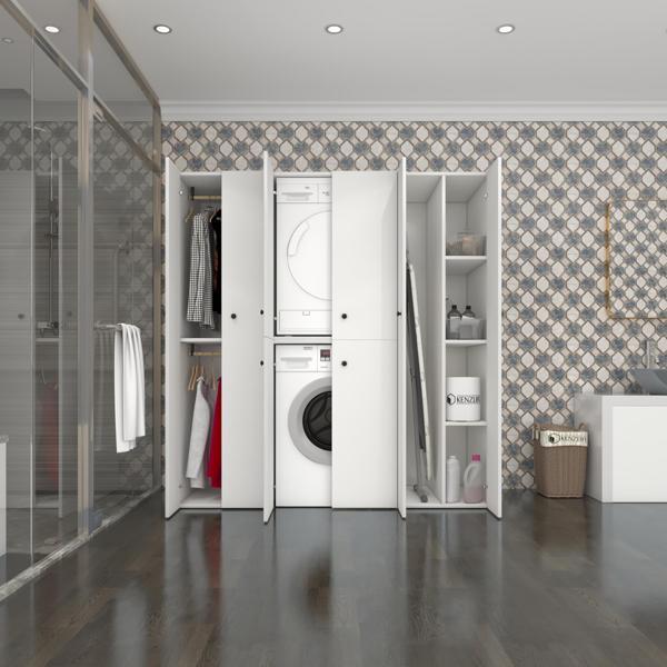 Kenzlife çamaşır-kurutma makinesi dolabı ve giysi dolabı suyutimdf sağ byz 180*170*60  % 100 FULL MDF - Image 1