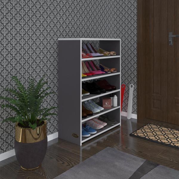 Kenzlife ayakkabılık ayakkabı dolabı kilitli gutan gri 100*70*32 kapaklı ofis dolabı - Image 1
