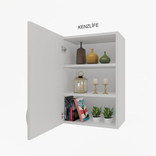 Kenzlife mutfak dolabı irem  090.060.32 byz 2 raflı kapaklı  ofis banyo kiler evrak kitaplık - Image 1