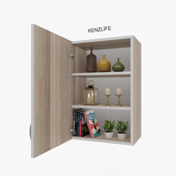 Kenzlife mutfak dolabı irem  090.060.32 crd  2 raflı kapaklı  ofis banyo kiler evrak kitaplık - Image 1
