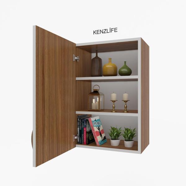 Kenzlife mutfak dolabı irem  090.060.32 cvz  2 raflı kapaklı  ofis banyo kiler evrak kitaplık - Image 1