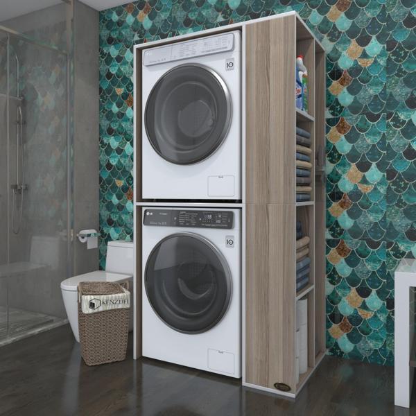 Kenzlife çamaşır-kurutma makinesi dolabı demyan crd 180*090*60 banyo kapaksız arkalıksız - Image 1