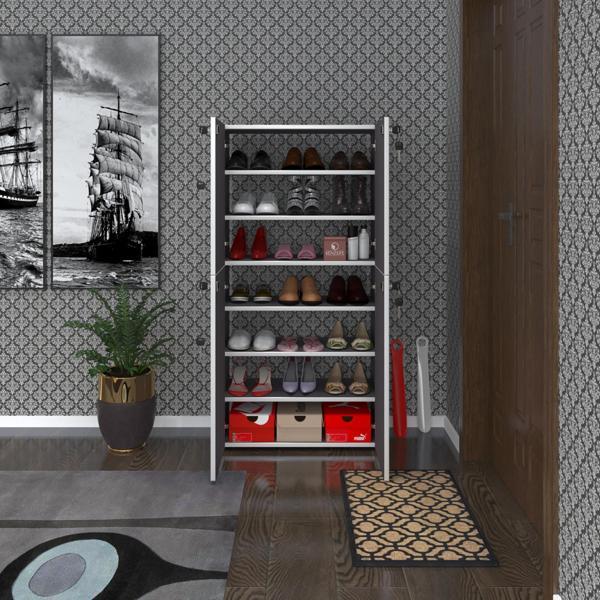 Kenzlife ayakkabılık ayakkabı dolabı kilitli gutan gri 140*70*32 kapaklı ofis dolabı iki bölme - Image 1