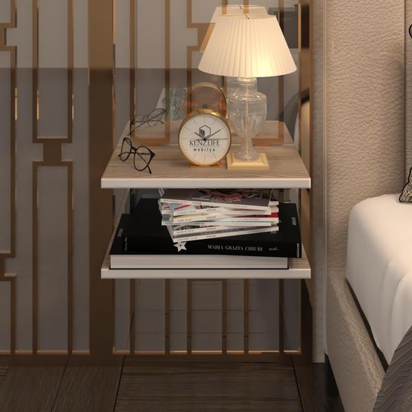Kenzlife komodin guiseppe crd komidin 39*19 2 parça duvara monte askı aparatlı (mng) - Image 1