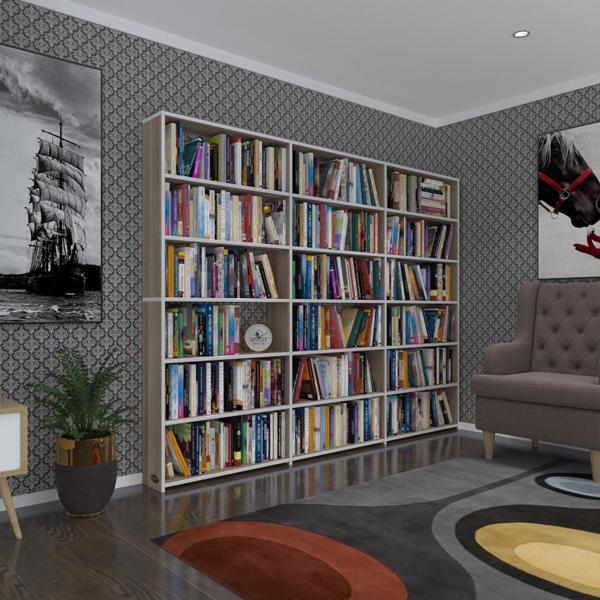 Kenzlife kitaplık süper ga 180*240*19 crd 6 katlı 3 bölme çift bölme opsiyonlu ofis mutfak banyo dolabı arkalıksız - Image 1