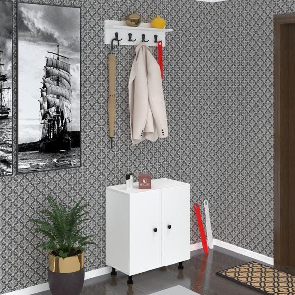 Kenzlife ayakkabılık başmak4 byz 68*060*30 kapaksız 4 raflı 12 çift ayakkabı kapasitesi - Image 1