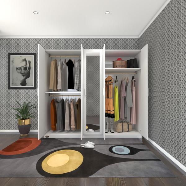 Kenzlife gardırop 5 kapılı 200 lilyum byz 180*200*42 aynalı gardolap dolap - Image 1