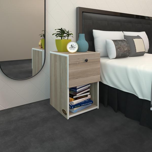 Kenzlife komodin izumi crd 60*39*39 komidin kitaplık ayakkabılık kapaklı arkalıklı - Image 1