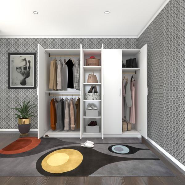 Kenzlife gardırop 5 kapılı 200 lilyum byz 180*200*42 gardolap dolap - Image 1