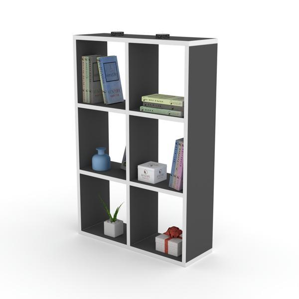 Kenzlife kitaplık güher 090*060*20 gri duvar rafı  - Image 1