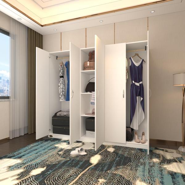 Kenzlife gardırop 5 kapılı horozibiği 180*200*52 byz XLARGE kapaklı gardolap dolap - Image 1