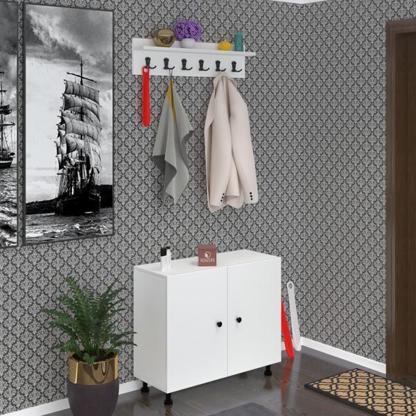Kenzlife ayakkabılık çapula4 byz 68*080*30 kapaksız 4 raflı 16 çift ayakkabı kapasitesi - Image 1