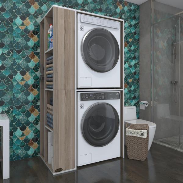 Kenzlife çamaşır-kurutma makinesi dolabı demyan sol crd 180*090*60 banyo kapaksız arkalıksız - Image 1