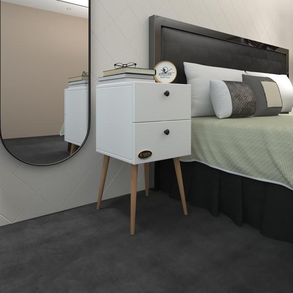 Kenzlife komodin kilitli hanami byz 74*39*39 komidin ahşap ayaklı kitaplık ayakkabılık kapaklı arkalıklı - Image 1
