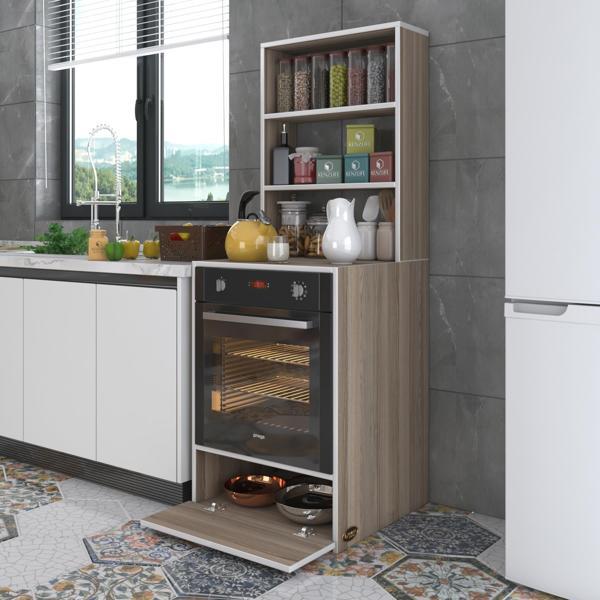 Kenzlife ankastre fırın dolabı bengisu crd 165*60*56 mutfak kapaklı - Image 1