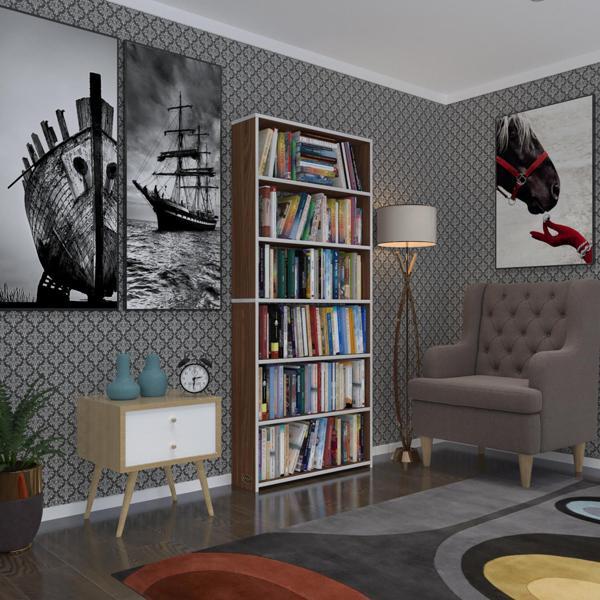 Kenzlife kitaplık süper ga 180*80*19 cvz 6 katlı tek bölme çift bölme opsiyonlu ofis mutfak banyo dolabı arkalıksız - Image 1