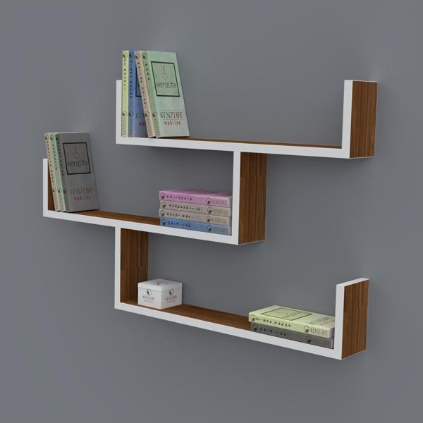 Kenzlife kitaplık gülin 055*080*20 cvz duvar rafı  - Image 1