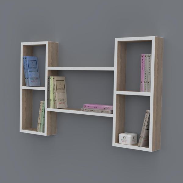 Kenzlife kitaplık gülsu 060*100*20 crd duvar rafı  - Image 1