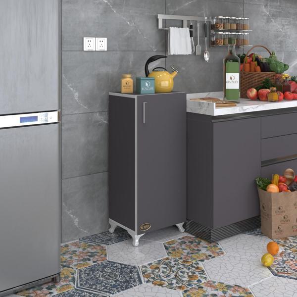 Kenzlife mutfak dolabı mine 088*030*032 gri kapaklı ayaklı banyo evrak ofis kitaplık ayakkabılık kiler - Image 1