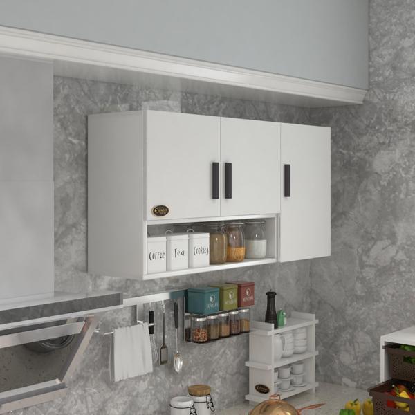 Kenzlife hazır mutfak mirena32 byz 060*120*32 mutfak banyo dolabı kapaklı raflı - Image 1