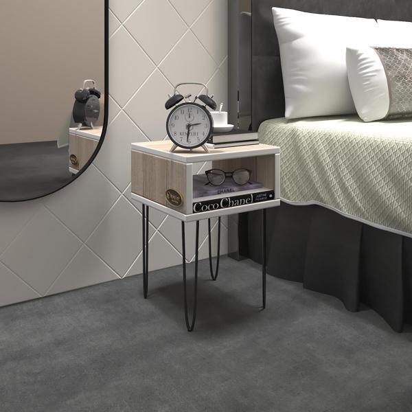 Kenzlife komodin ortense crd komidin 44*29*29 metal ayaklı orta zigon sehpa minik boy (m) - Image 1