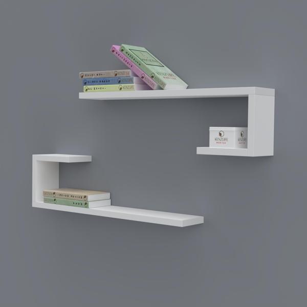 Kenzlife kitaplık kayra 015*060*20*2 byz duvar rafı  - Image 1