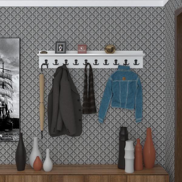 Kenzlife elbise askılığı askılık vettini120 byz 20*120*12 siyah 10 adet askı portmanto - Image 1