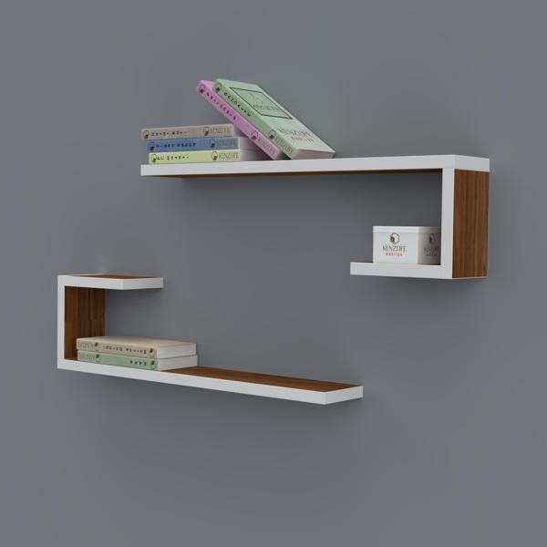 Kenzlife kitaplık kayra 015*060*20*2 cvz duvar rafı  - Image 1