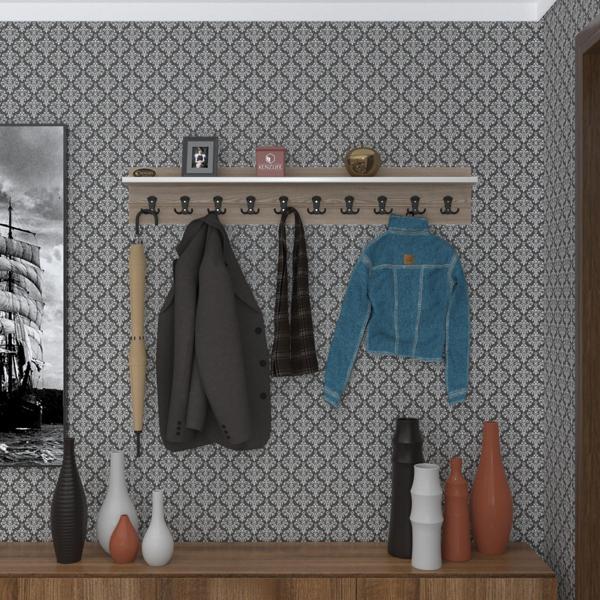 Kenzlife elbise askılığı askılık vettini120 crd 20*120*12 siyah 10 adet askı portmanto - Image 1