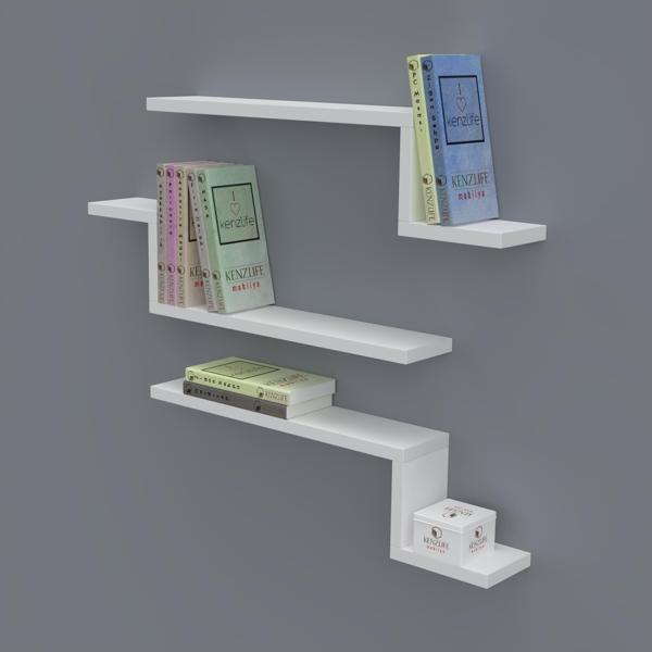 Kenzlife kitaplık mediha 015*060*20*3 byz duvar rafı  - Image 1