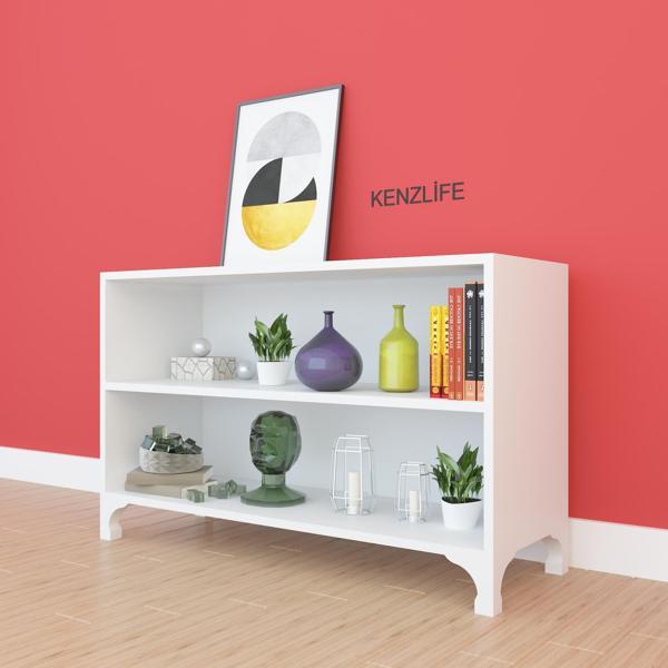 Kenzlife kitaplık tuğçe 048*090*020 byz ayaklı mutfak dolabı banyo ofis ayakkabılık kiler - Image 1