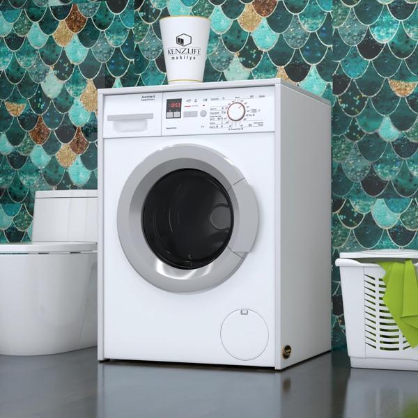 Kenzlife çamaşır&kurutma makinesi dolabı büyük boy afanasimdf byz 100*80*70 % 100 mdf full mdf banyo kapaksız arkalıksız - Image 1