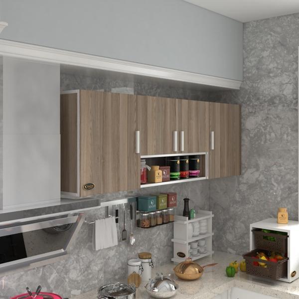 Kenzlife hazır mutfak packey crd 060*180*22 mutfak banyo dolabı kapaklı raflı - Image 1