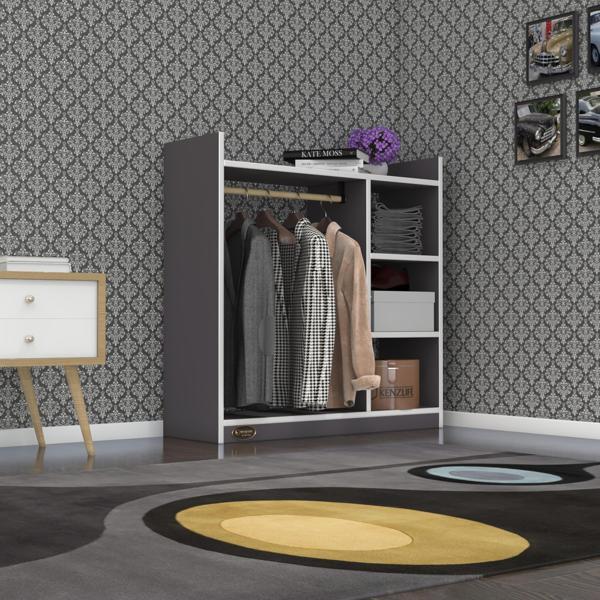 Kenzlife giysi dolabı turabi 090*090*30 gri - Image 1