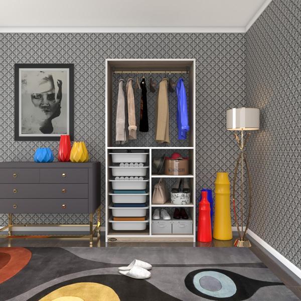 Kenzlife giysi dolabı yalın crd 180*090*30 kapaksız arkalıksız 6 sepetli - Image 1