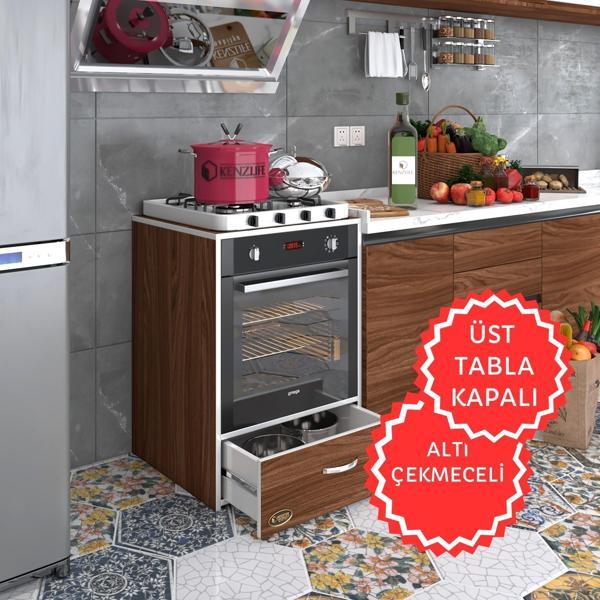 Kenzlife ankastre modülü kabini argon cvz fırın ocak dolabı çekmeceli sabit tabla  - Image 1