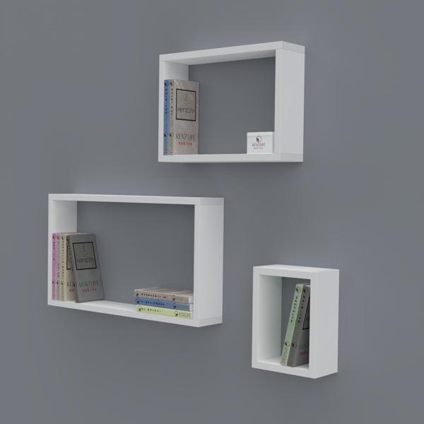 Kenzlife kitaplık neslişah 030*060*20*3 byz duvar rafı  - Image 1