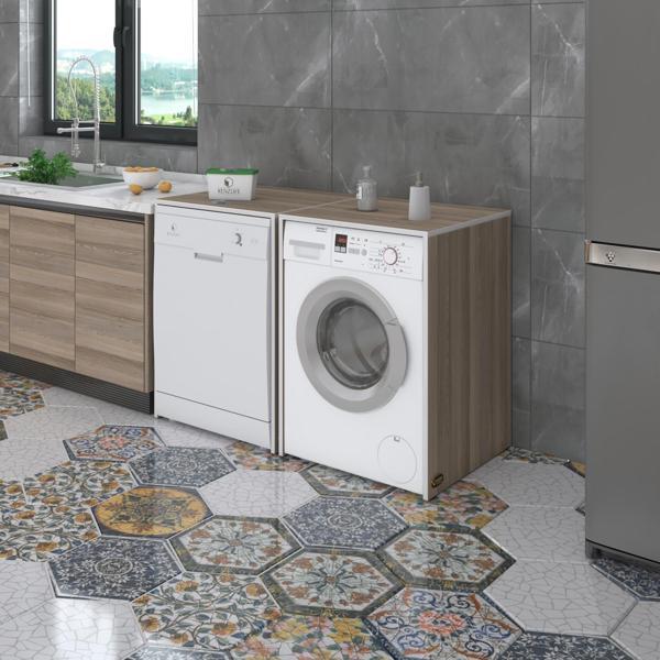 Kenzlife çamaşır&kurutma&bulaşık makinesi dolabı naumkare crd 90*140*60 kapaksız arkalıksız - Image 1